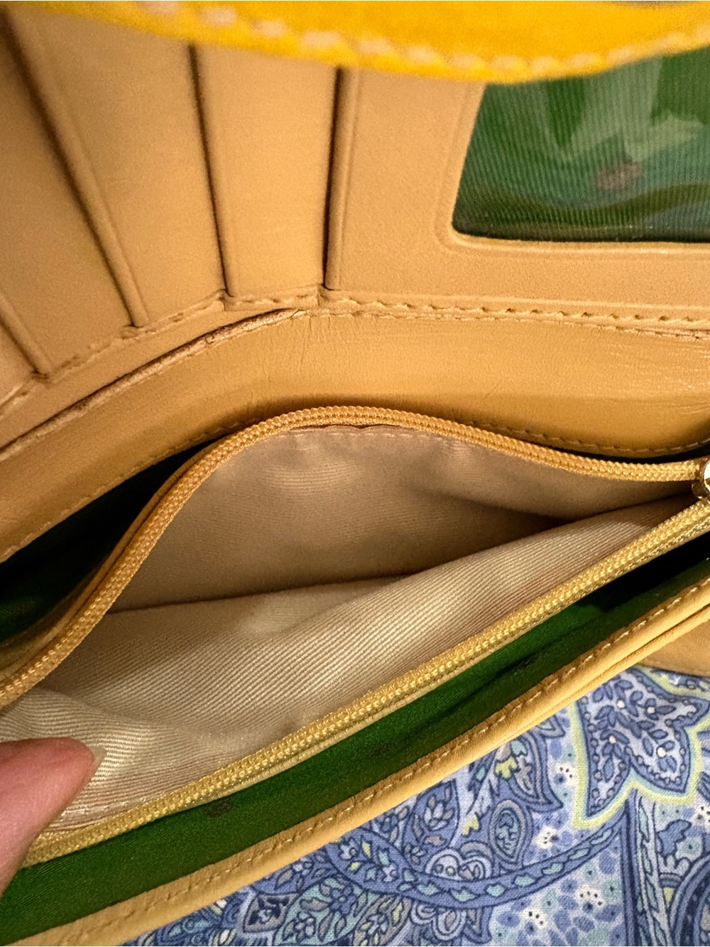 kate spade Yellow Pebbled Leather Wallet with wrist strap - Picture 7 of 8